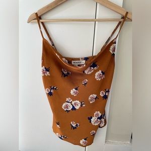 Cowl neck floral blouse